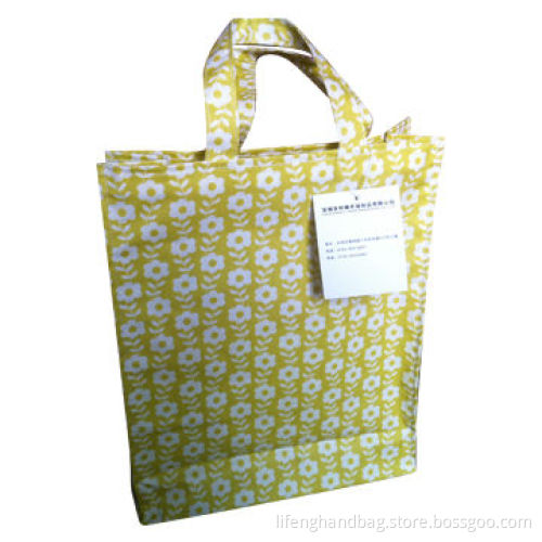 Fabric Handbag, Suitable for Supermarket Shopping, Cover with Glue, Painted Pattern